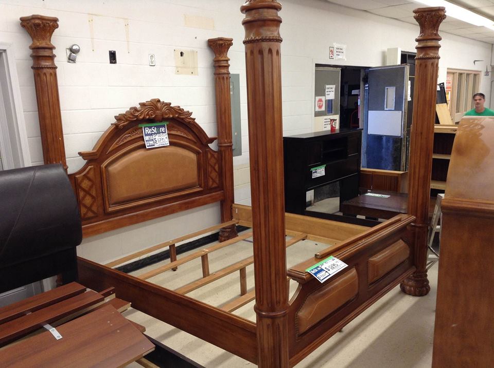 Bed frame for sale in our ReStore.