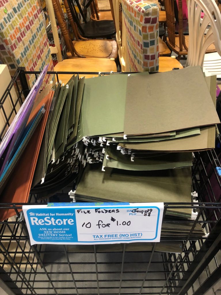 Back to school supplies for sale in our ReStores.