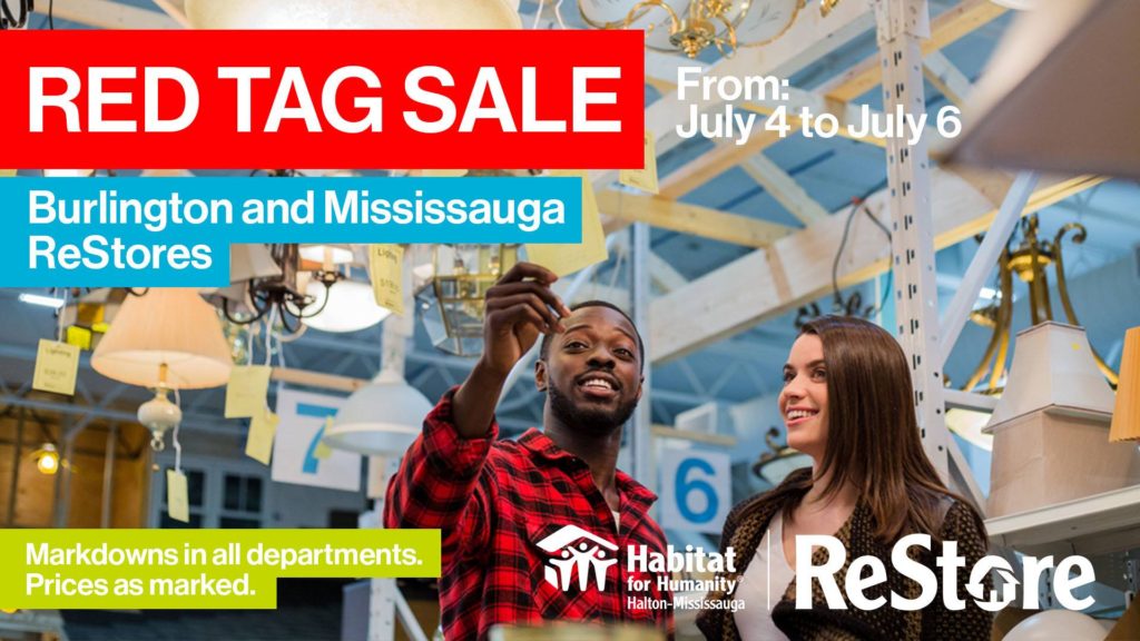 Red tag sale in our ReStore