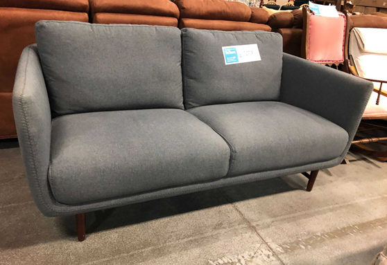 Here’s a Grey Loveseat from our Burlington ReStore, which is great for a mid-century modern style! Buy furniture sustainably in a ReStore