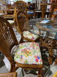 Beautiful rattan furniture in Burlington ReStore located at 1800 Appleby Line, Burlington ON