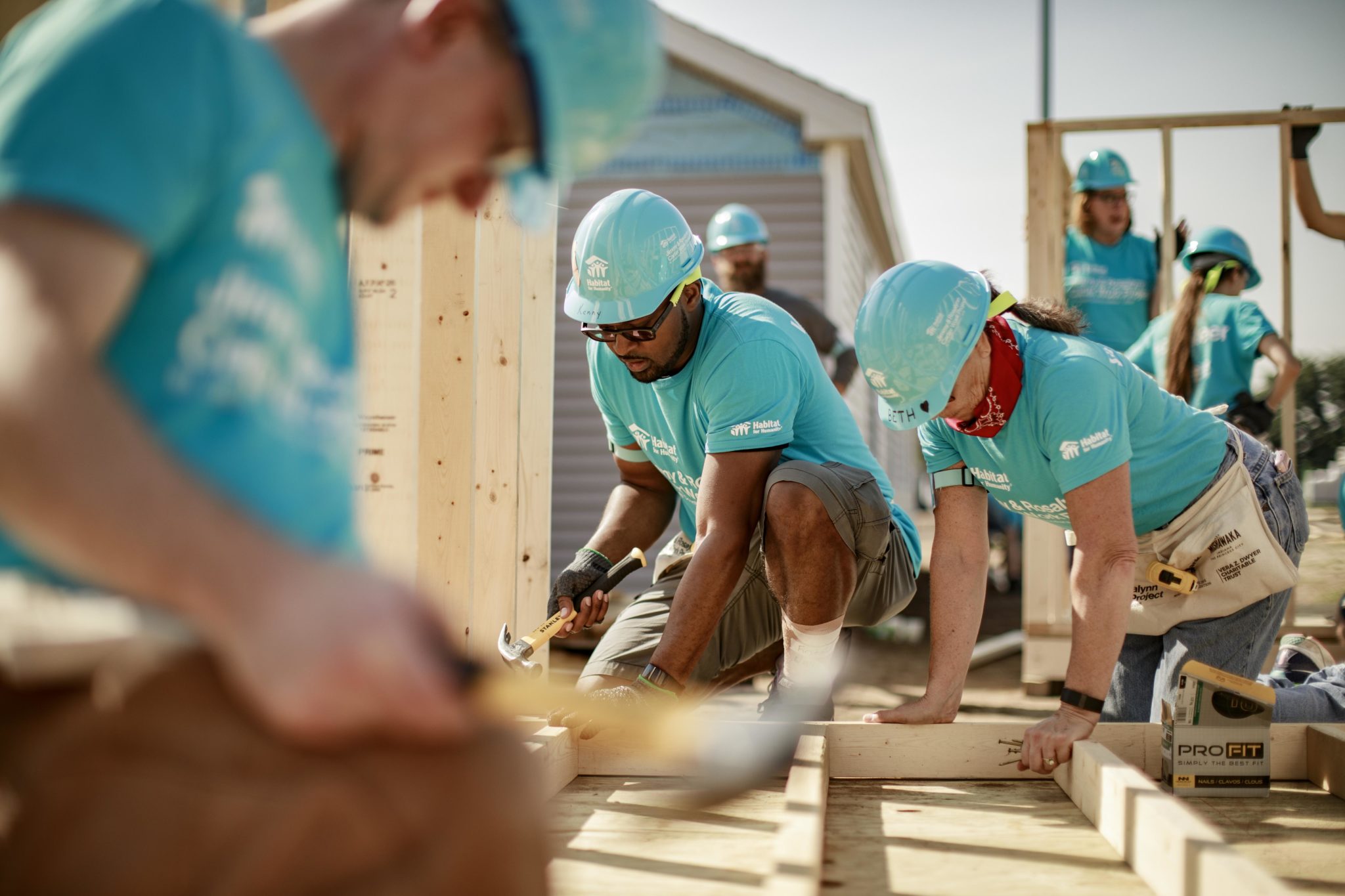 Habitat for Humanity build with staff and volunteers; Habitat Halton-Mississauga-Dufferin provides housing solutions in Halton region, Dufferin County and the City of Mississauga